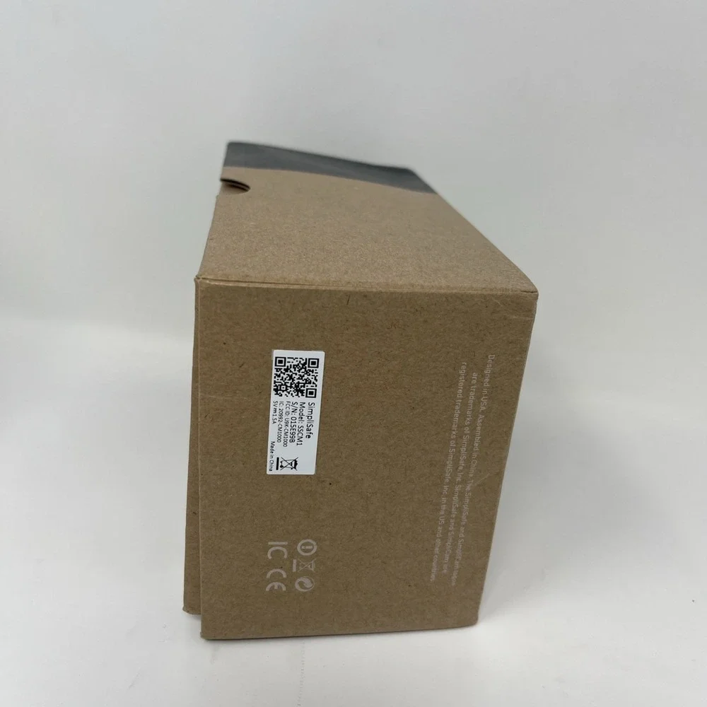 SimpliSafe Indoor HD Security Camera SSCM1 Black w/ OEM Power Supply Box TESTEd
